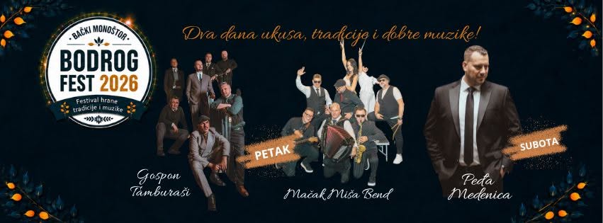 Bodrog fest 2026: Kompletan program i koncert Peđe Medenice